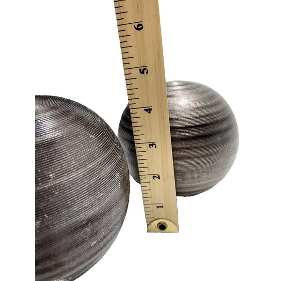 Brown Balls Center piece / Spheres Decor Balls 2 Pcs Decorative - Picture 4 of 14